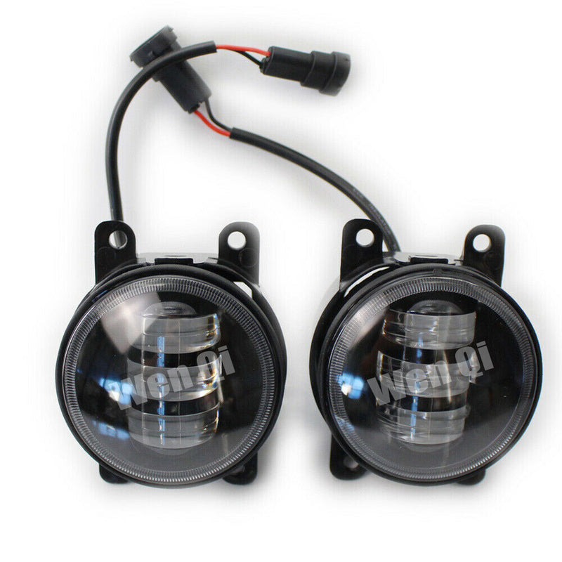 DURAFORCE For Honda Nissan Subaru White/Yellow Dual Color 9W LED Fog Lights Lamps