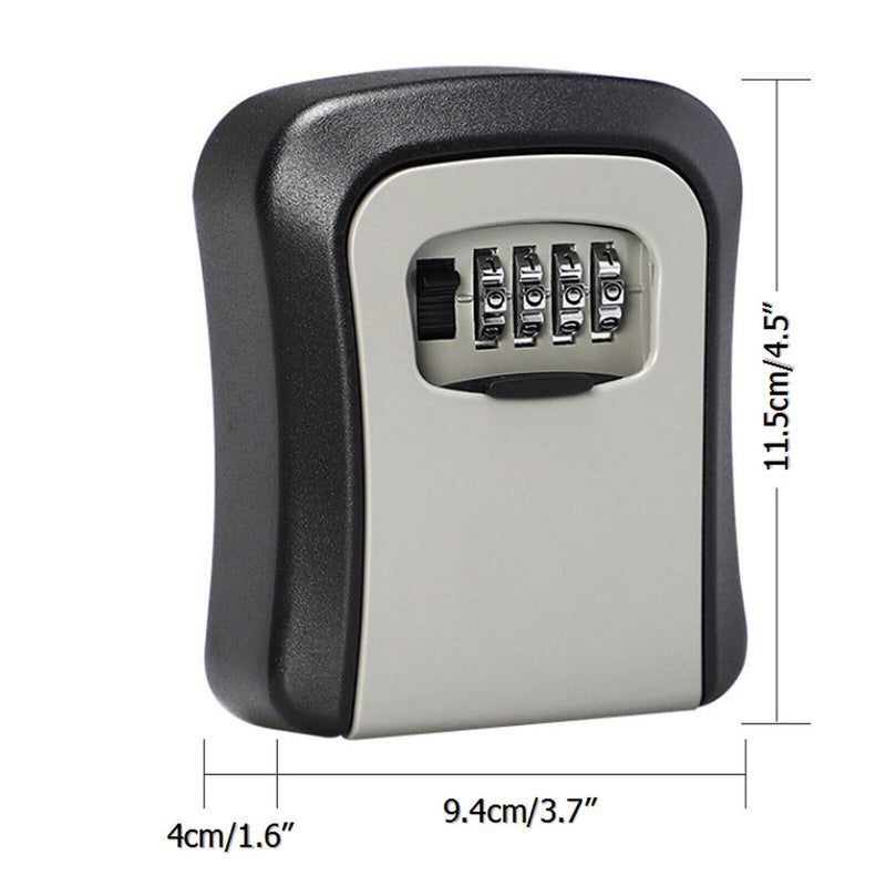 DURAFORCE 4 Digit Key Safe Lock Box Combination Wall Mount Security Storage Case Organizer