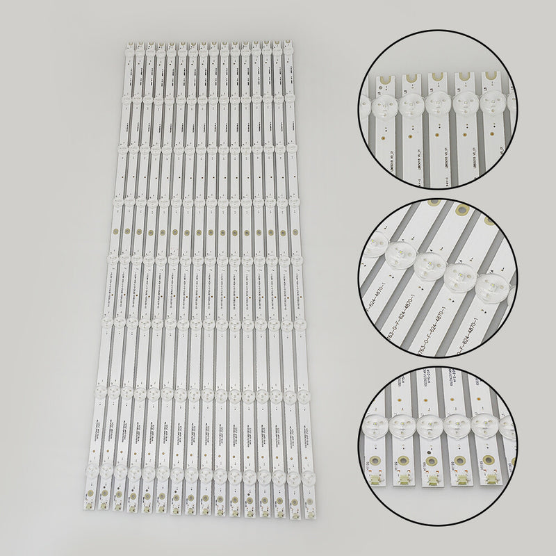 DURAFORCE 16pcs LB65018 LED Backlight Strips for Vizio D65U-D2 D65-D2 E65X-C2