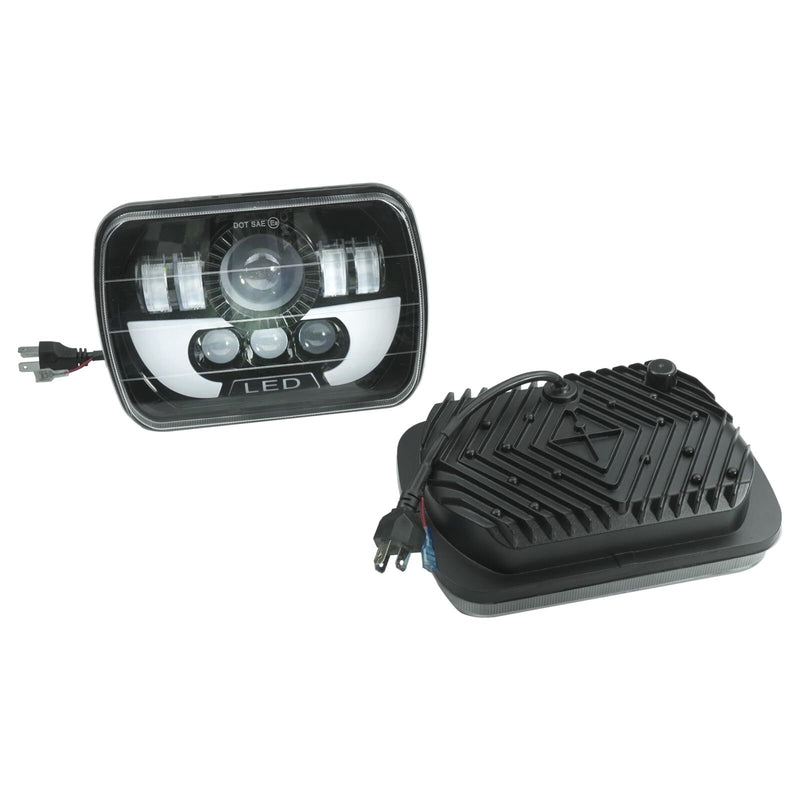 DURAFORCE Headlamp Projector Kit High/Low Sealed Beam w/DRL Super Bright 12000lm