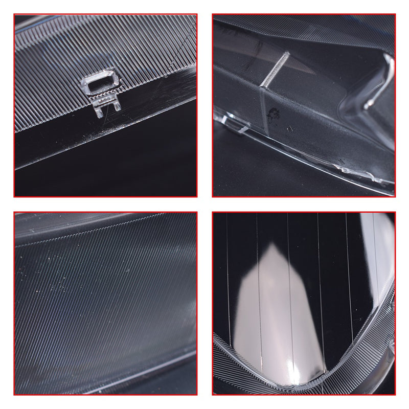 DURAFORCE Front Pair Headlight Lens Cover For Volvo XC60 2009 2010 2011 2012 2013 Clear