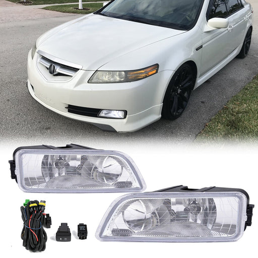 DURAFORCE Front Bumper Fog Lights Lamp w/wiring for 2004-2008 for Acura TL 4DR