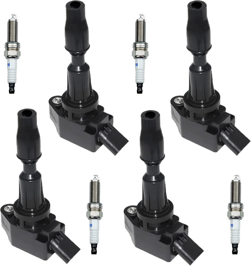 DURAFORCE 4 Ignition Coils Pack UF764 and Iridium Spark Plugs for K-ia Optima 2L 2.4L
