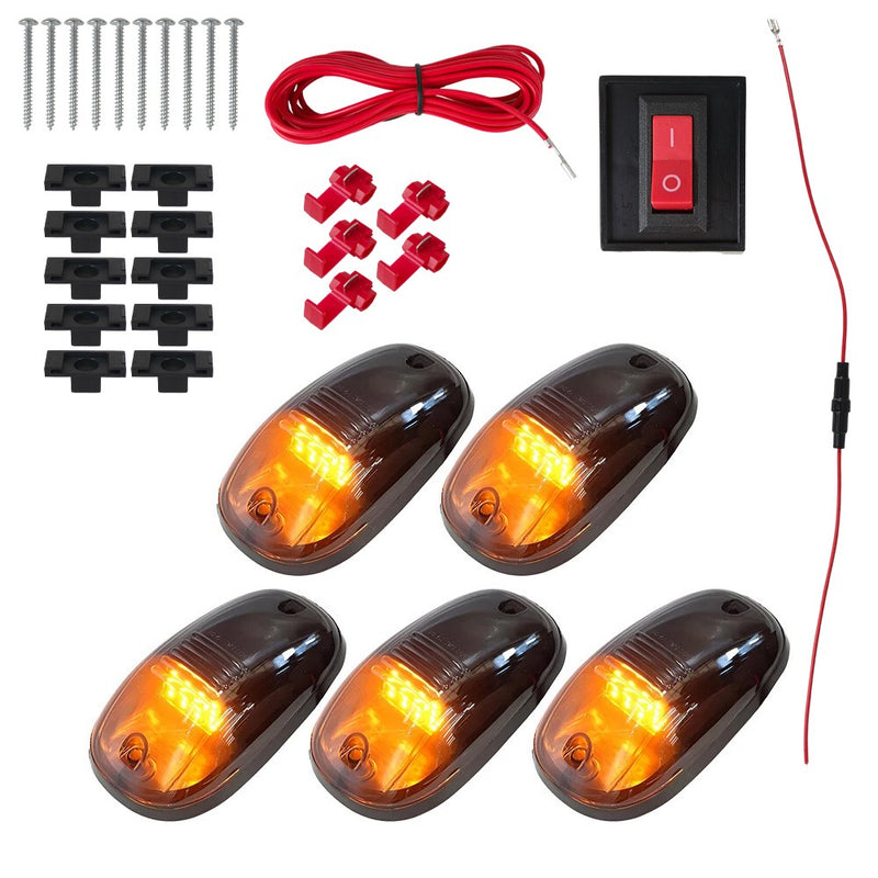 DURAFORCE For Dodge Ram 1500 2500 3500 4500 2003-2018 Amber Smoke Cab Roof Marker Lights