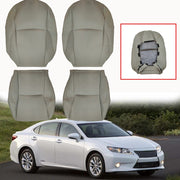 DURAFORCE For 2007-2012 Lexus ES350 Driver Passenger Bottom & Top Leather Seat Cover Gray