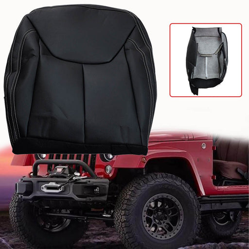 DURAFORCE 2011-2017 For Jeep Wrangler Rubicon Passenger Bottom Leather Seat Cover Black