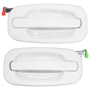 DURAFORCE New 4 PCS Exterior Olympic White Door Handle Fit For 1999-2006 2007 Silverado US