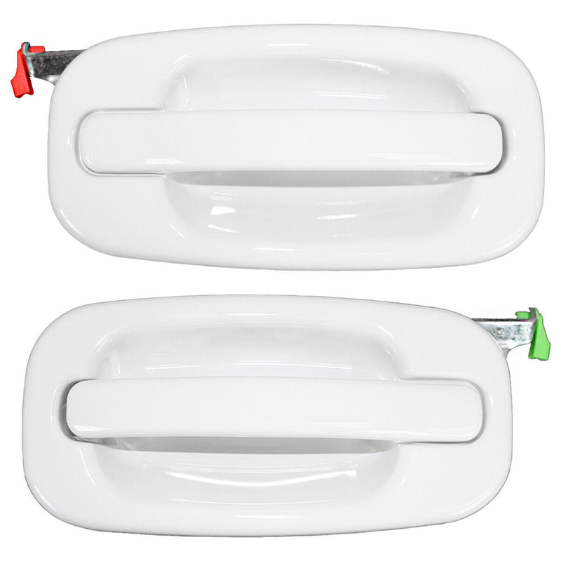 DURAFORCE New 4 PCS Exterior Olympic White Door Handle Fit For 1999-2006 2007 Silverado US
