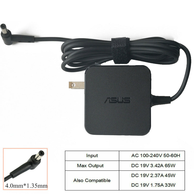 DURAFORCE AC Adapter Charger 19V 3.42A For Asus Zenbook UX32V UX32VD UX305F X200M ADP-65DW