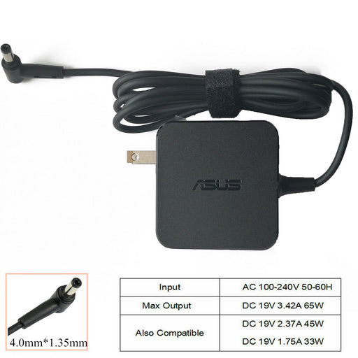 DURAFORCE AC Adapter Charger 19V 3.42A For Asus Zenbook UX32V UX32VD UX305F X200M ADP-65DW
