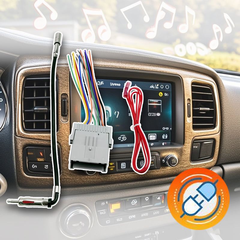 DURAFORCE Stereo Wiring Harness W/Antenna Plug to Radio Connector kit For 2003-06 Chevry