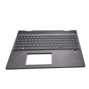 DURAFORCE For HP 15-DS1083CL 15M-DS0011DX 15-DS Palmrest Backlit Keyboard L53987-001 Gray