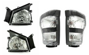 DURAFORCE For 2004-2007 Isuzu NPR NQR, 2006-07 GMC W4500 RH+LH Headlight+Corner Light 4Pcs