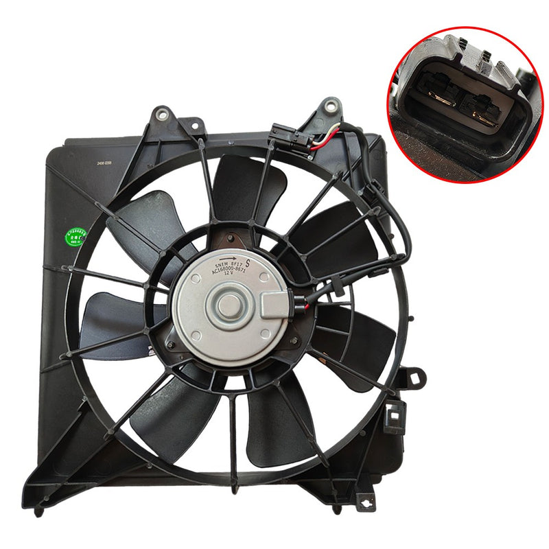 DURAFORCE For Honda Fit 2009-2014 A/C Condenser Fan Assembly Passenger Side | Single Fan