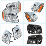 DURAFORCE Front Headlight Fit For Chevy Equinox 2005-2009 Headlamp Projector LH+RH Pair