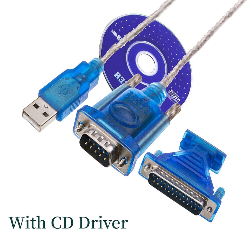 USB 2 0 To RS232 COM Port 9 Pin Serial DB25 DB9 Adapter Cable Converter