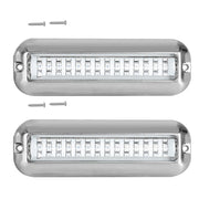 DURAFORCE 2x 42 LED Blue 316 Stainless Steel Underwater Boat Marine Transom Lights Pontoon