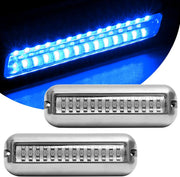 DURAFORCE 2x 42 LED Blue 316 Stainless Steel Underwater Boat Marine Transom Lights