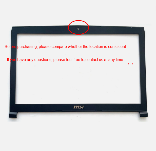MS 1795 Top LCD Back Cover Bezel Black for MSI GL72 GP72 MS 1796 MS 179B