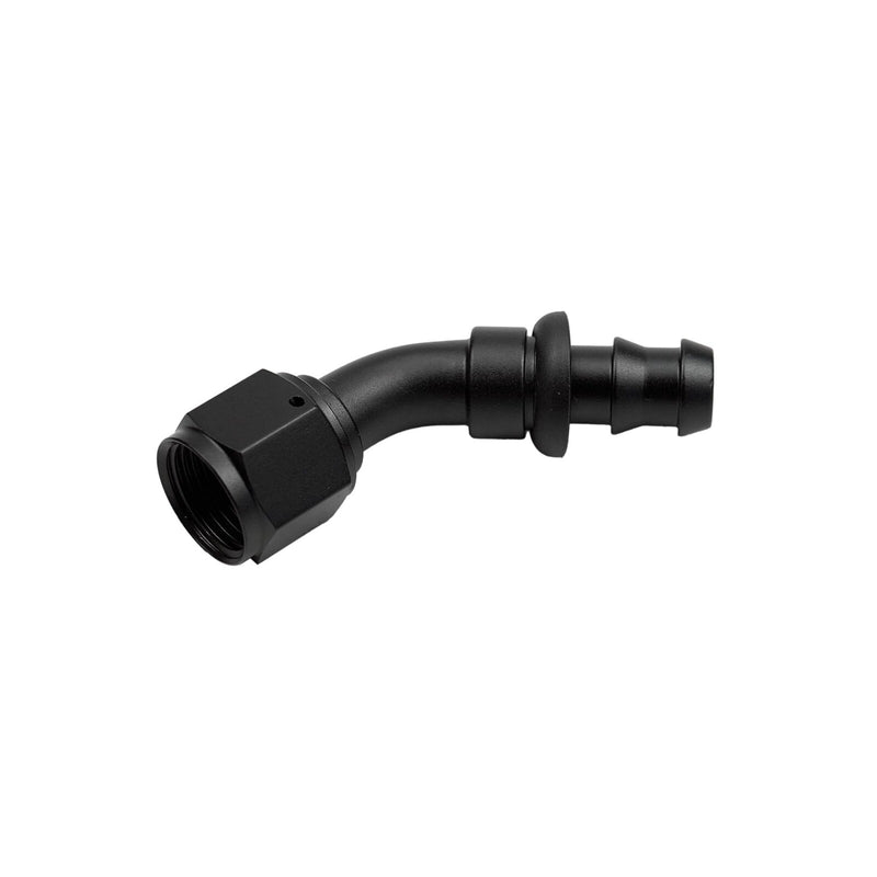 DURAFORCE End AN8 Female Swivel Push-on Hose Barb Fuel Line Adaptor Aluminum Black