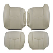 DURAFORCE For 2003-2006 Chevy Suburban Driver Passenger Bottom &Top Leather Seat Cover Tan