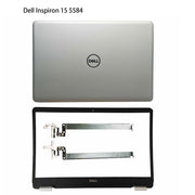 DURAFORCE New For Dell Inspiron 15 5584 Top Back Cover 0GYCJR Silver & Front Bezel Hinges