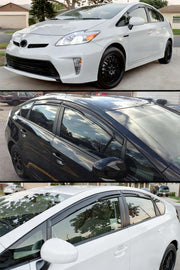 DURAFORCE FOR 2010-2015 TOYOTA PRIUS WAVY 3D STYLE SMOKED WINDOW VISOR VENT SHADE US