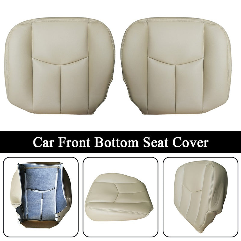 DURAFORCE Driver & passenger Bottom Leather Seat Covers For 2003-2006 Chevy Tahoe Suburban
