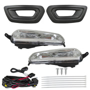 DURAFORCE Left & Right Fog Lights W/Bezels Covers+Bulbs+Wiring For Ford Transit 2020-2024