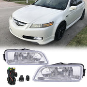 DURAFORCE For 2004 2005 2006 2007 2008 Acura TL 4DR Front Bumper Fog Lights Lamp w/wiring