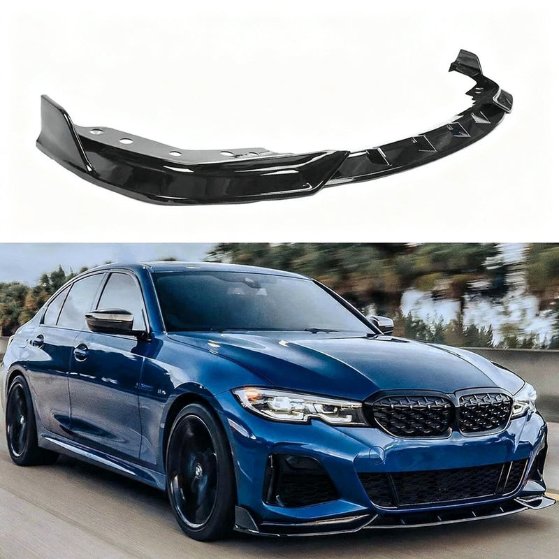 DURAFORCE For BMW G20 330i M340i M Sport 2019-22 GT Style Gloss Black Front Bumper Lip Kit
