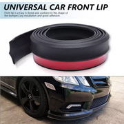DURAFORCE 2.5M Car Front Bumper Lip Splitter Body Spoiler Chin Skirt Universal Black