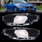 DURAFORCE A Pair Left&Right Headlight Headlamp Lens Cover For BMW 3-Series F30 F35 2016-18