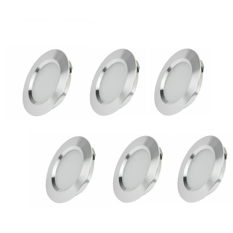 DURAFORCE 6X 12V LED Lights Recessed Ceiling light For RV Camper Interior Cool White 6400K