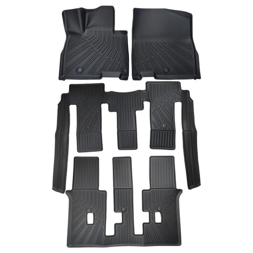 DURAFORCE 3 Row Floor Mat for 2022-2025 Kia Carnival MPV 8 Seats Models TPE Liner