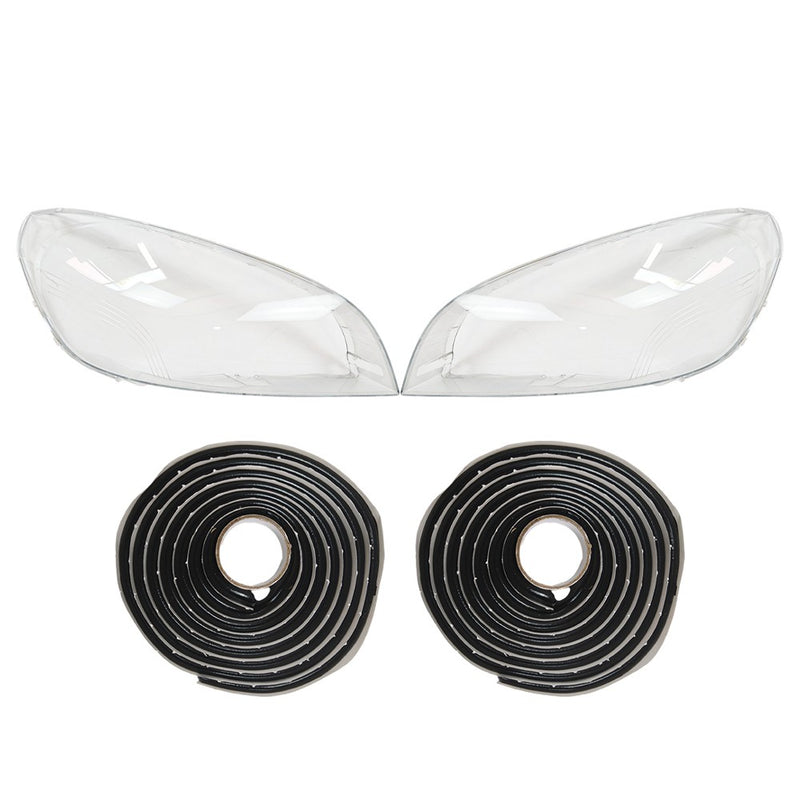 DURAFORCE A Pair Front Headlight Lens Shell+Sealant Glue For Volvo S60 V60 2011-12-2013