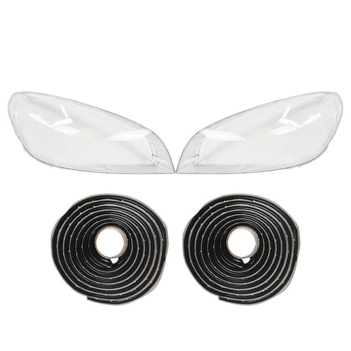 DURAFORCE A Pair Front Headlight Lens Shell+Sealant Glue For Volvo S60 V60 2011-12-2013