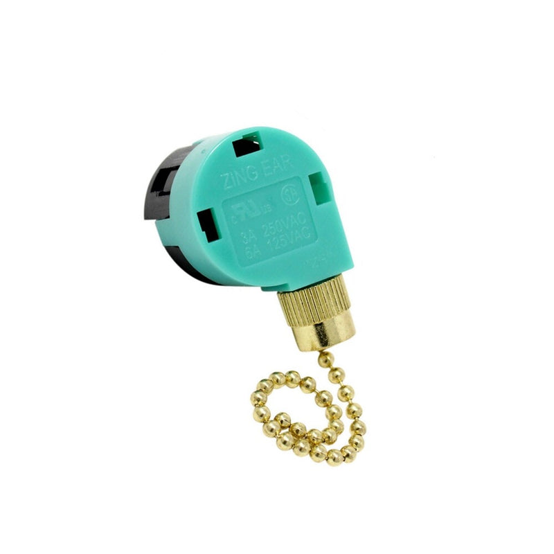 ZE 268S6 Pull Chain Fan Switch 4Wire 3 Speed 6A 125V for Zing Ear