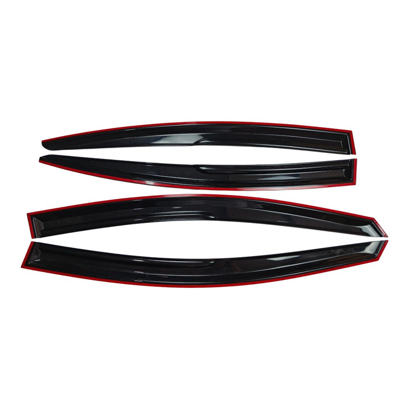 DURAFORCE 3D WAVY M STYLE WINDOW VISOR RAIN GUARD VENT FOR 2014-2018 KIA FORTE K3 SEDAN