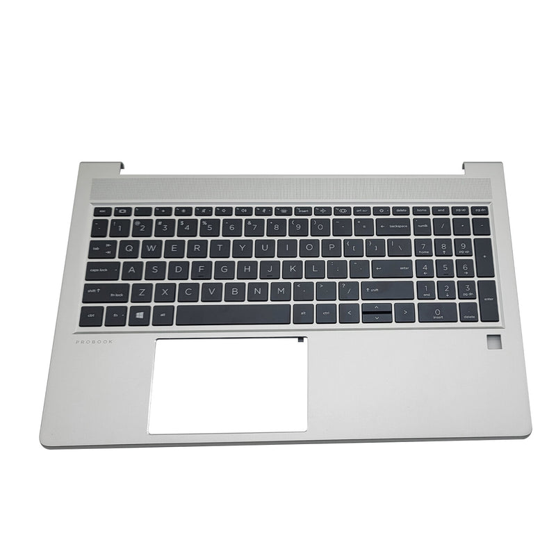 DURAFORCE New Palmrest For HP ProBook 650 655 G8 Backlit Keyboard M49545-001 Silver 15.6in