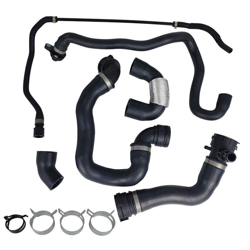 DURAFORCE Radiator Coolant Water Hose Pipe Kit 6 Hoses for BMW 135i 335i 335xi 2007-2010
