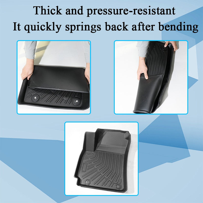 DURAFORCE Fit For Chevy Silverado /GMC Sierra Crew Cab 2019-2025 Weather Liner Floor Mats