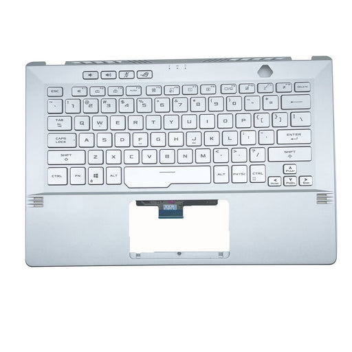 DURAFORCE For Asus GA401Q GA401 GA401I GA401U 14in Palmrest Cover Backlit Keyboard Silver