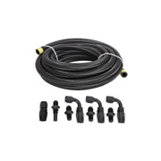 DURAFORCE For GM 4L80E Automatic Transmission Cooler Lines Kit 6-AN Steel Braided Line Kit