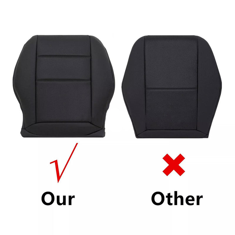 DURAFORCE For 2008-2014 Mercedes Benz C300 350 Driver Bottom Leather Seat Cover Black