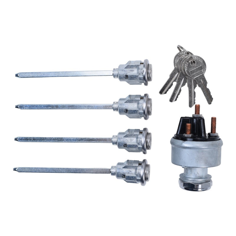 5Pcs Door Lock Cylinder Set with 4 Keys for Mack R Series Truck 1967 2005