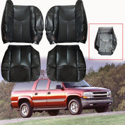 DURAFORCE For 2004 2005 2006 Chevy Tahoe Silverado 1500 Front Leather Seat Covers Black