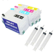 DURAFORCE 4-Color Refillable Ink Cartridges For Epson WorkForce 7210 7710 7720 Printers US