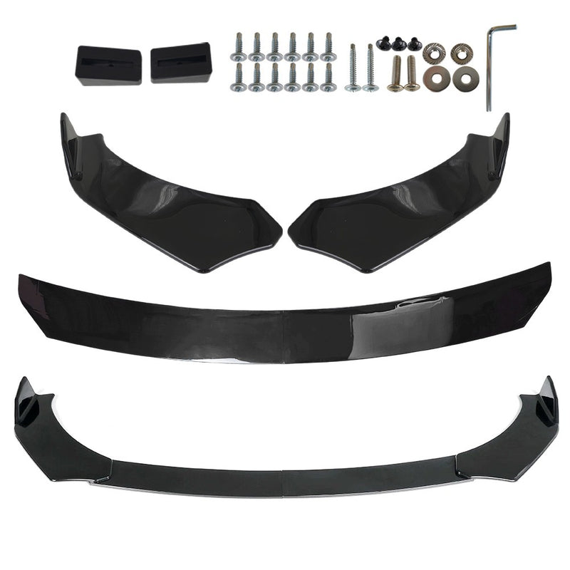 DURAFORCE Universal Front Bumper Lip Spoiler Splitter Glossy Black For JEEP Grand Cherokee