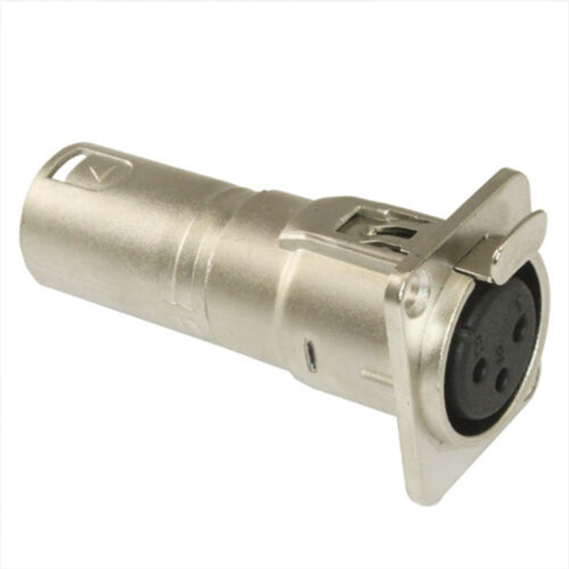 DURAFORCE 4x 3Pin XLR Female To Male Audio Pass Through Feed Panel Mount Connector Adapter